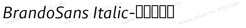 BrandoSans Italic字体转换